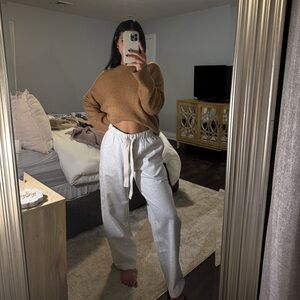 ZARA WIDE LEG PLUSH PANTS